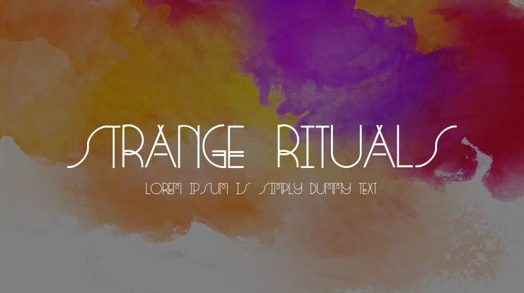Strange Rituals Font