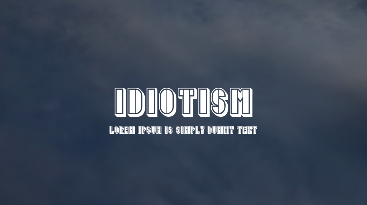 Idiotism Font Family
