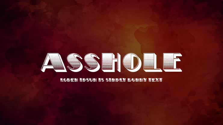Asshole Font