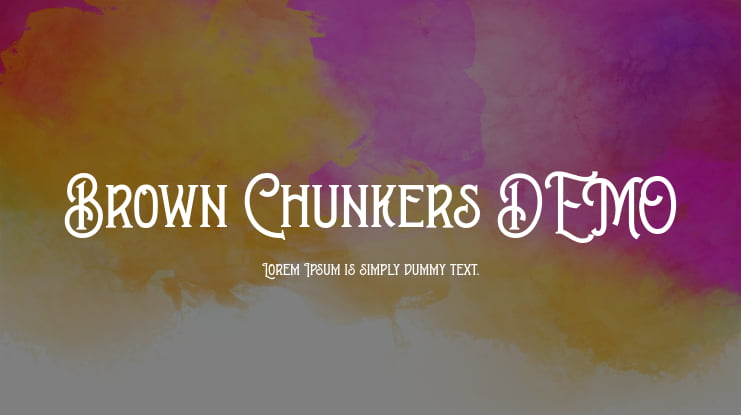Brown Chunkers DEMO Font