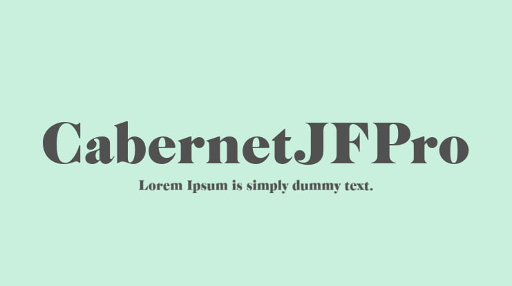 CabernetJFPro Font Family