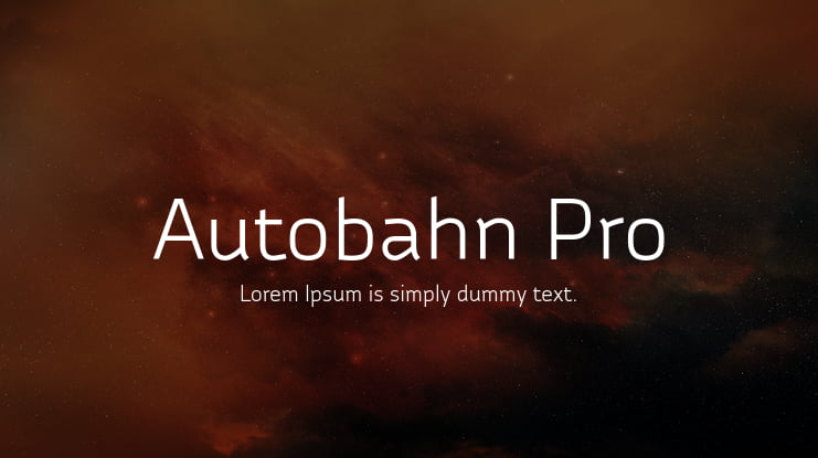 Autobahn Pro Font Family
