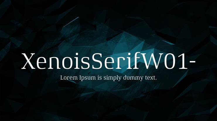 XenoisSerifW01- Font Family