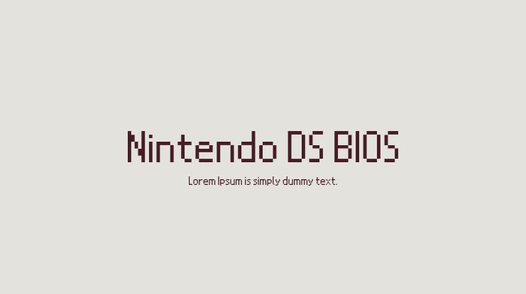 Nintendo DS BIOS Font Family