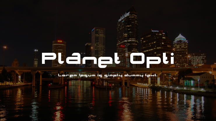 Planet Opti Font