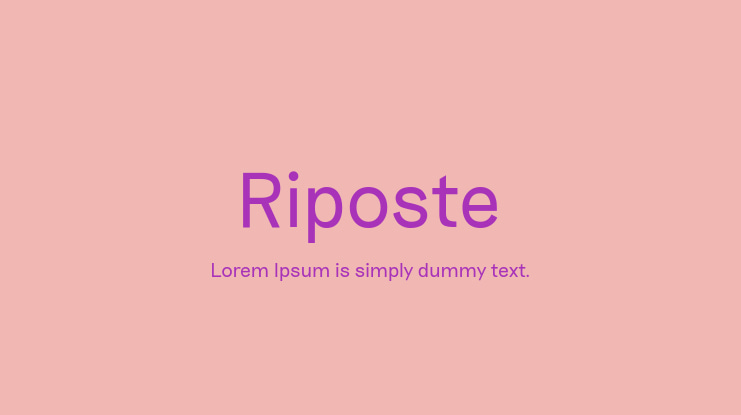 Riposte Font
