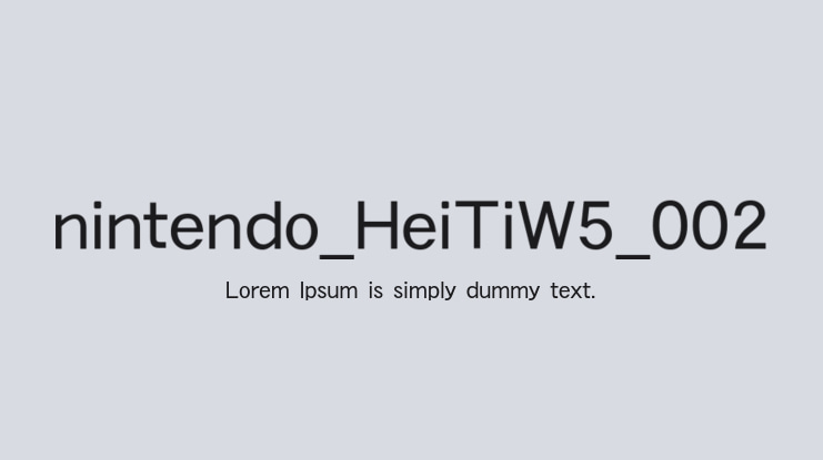 nintendo_HeiTiW5_002 Font Family