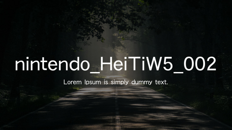 nintendo_HeiTiW5_002 Font Family