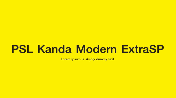 PSL Kanda Modern ExtraSP Font