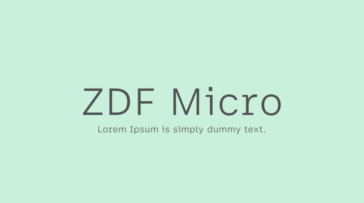 ZDF Micro Font Family