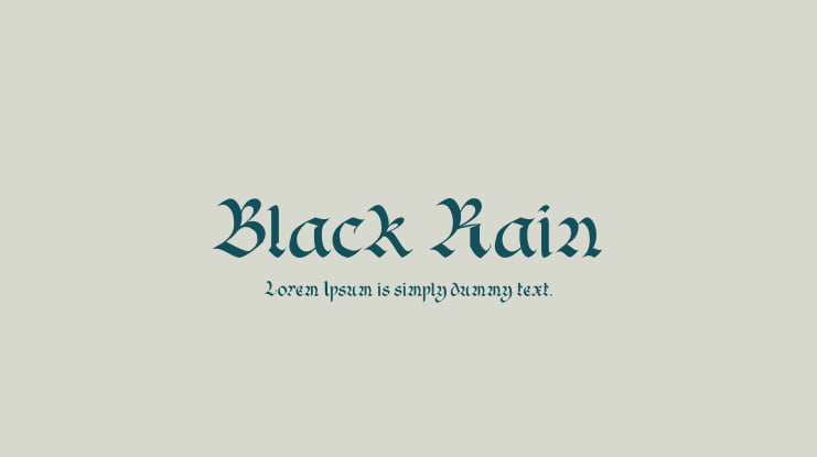 Black Rain Font