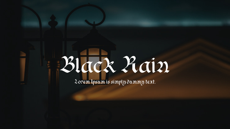 Black Rain Font