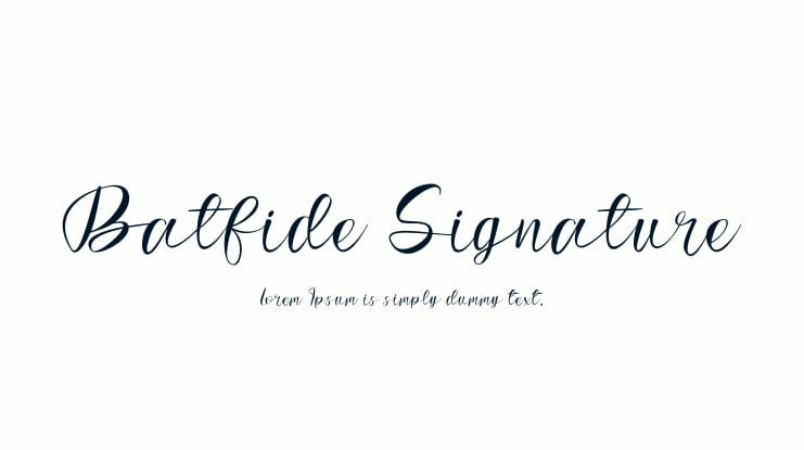 Batfide Signature Font