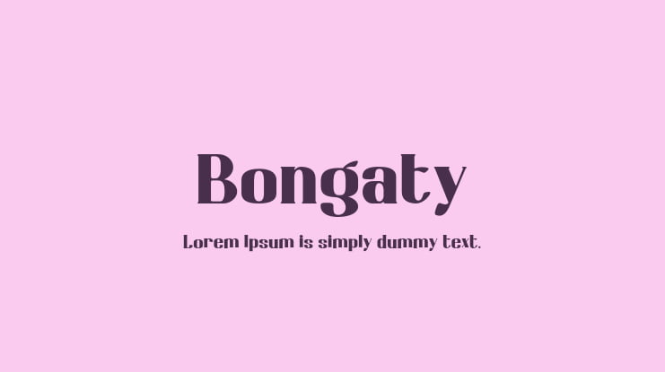 Bongaty Font