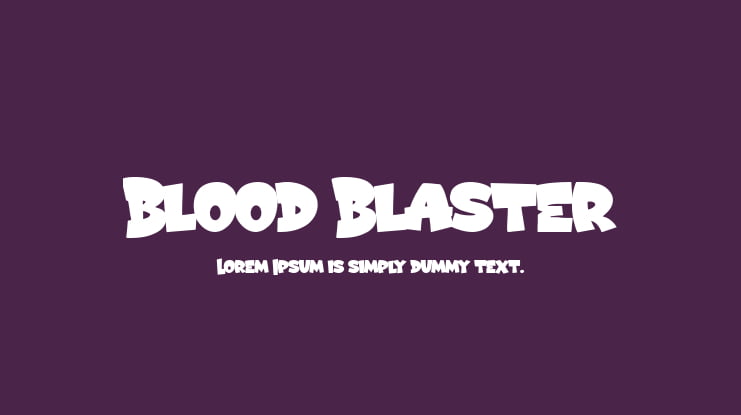Blood Blaster Font Family