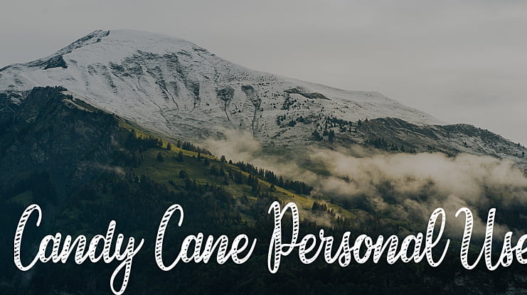 Candy Cane Personal Use Font