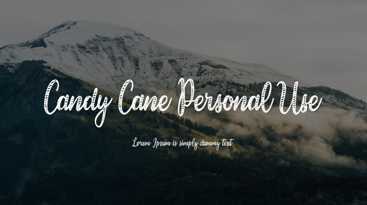 Candy Cane Personal Use Font