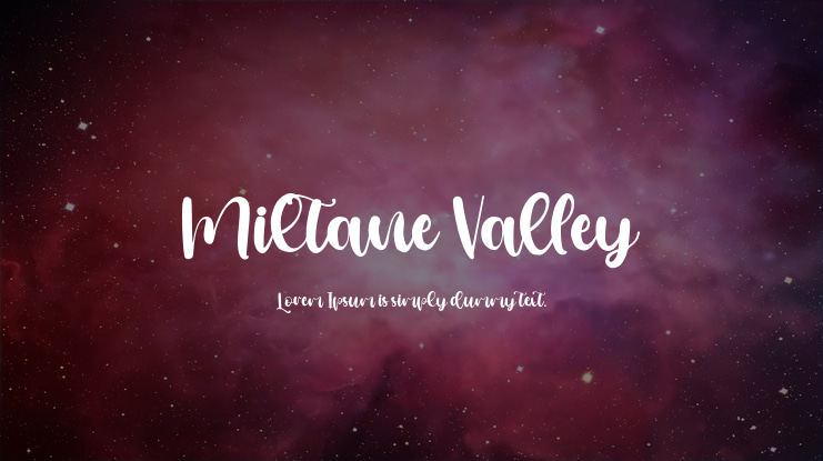 Miltane Valley Font