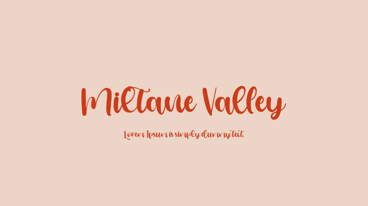 Miltane Valley Font