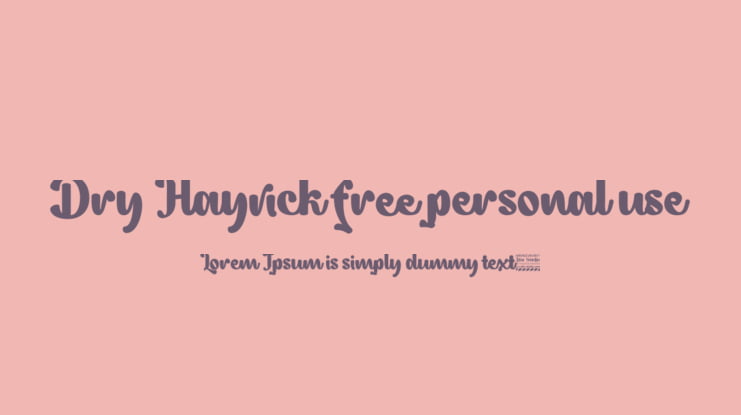 Dry Hayrick free personal use Font