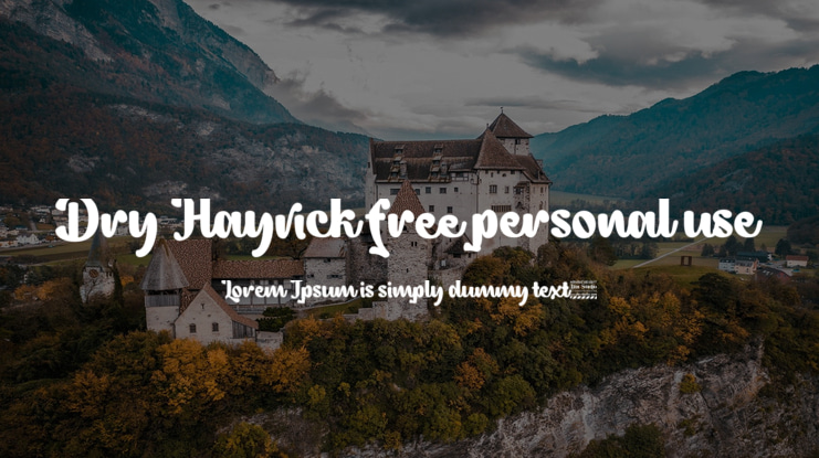Dry Hayrick free personal use Font