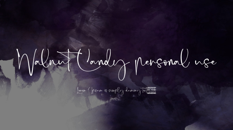 Walnut Candy personal use Font