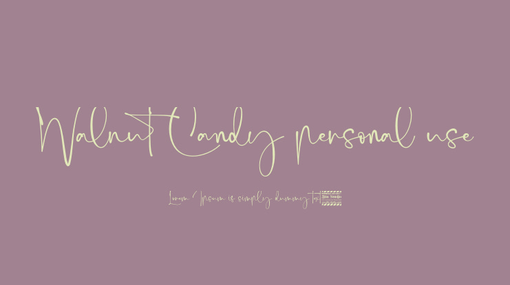 Walnut Candy personal use Font