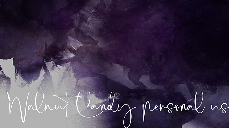 Walnut Candy personal use Font