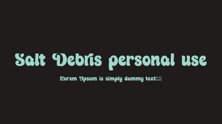 Salt Debris personal use Font