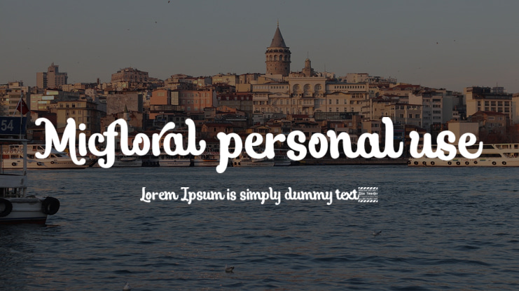 Micfloral personal use Font