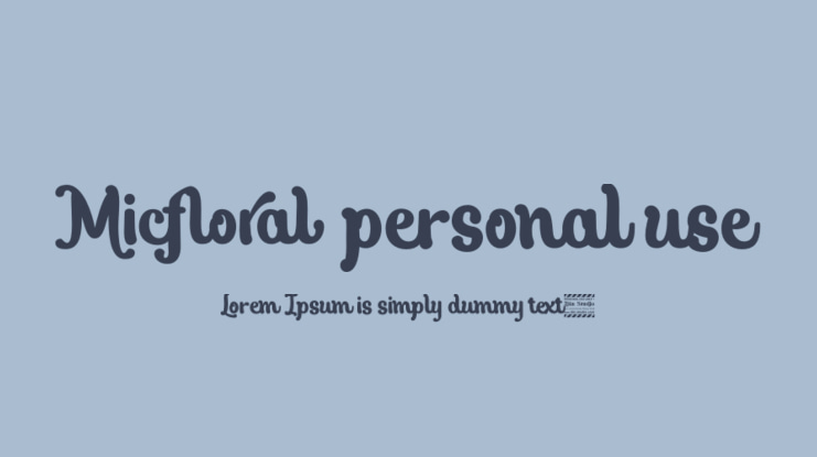 Micfloral personal use Font