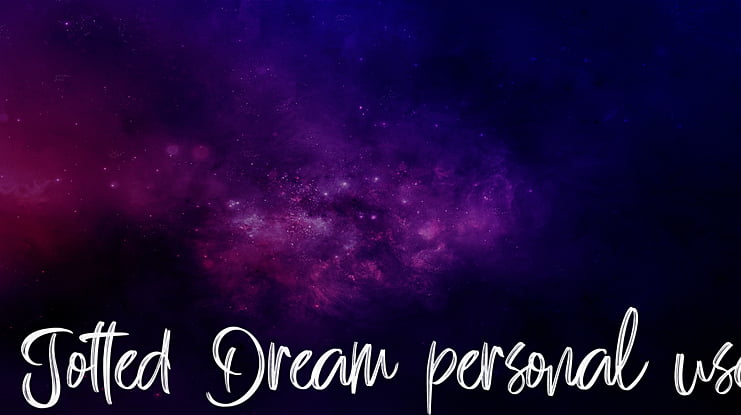 Jotted Dream personal use Font