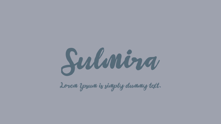 Sulmira Font : Download Free for Desktop & Webfont
