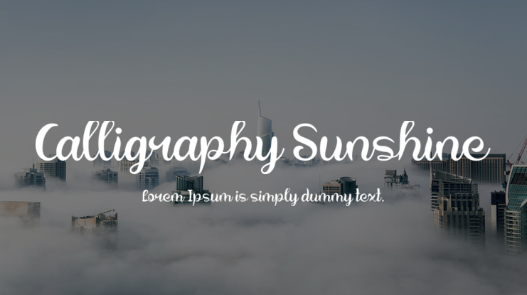 Calligraphy Sunshine Font