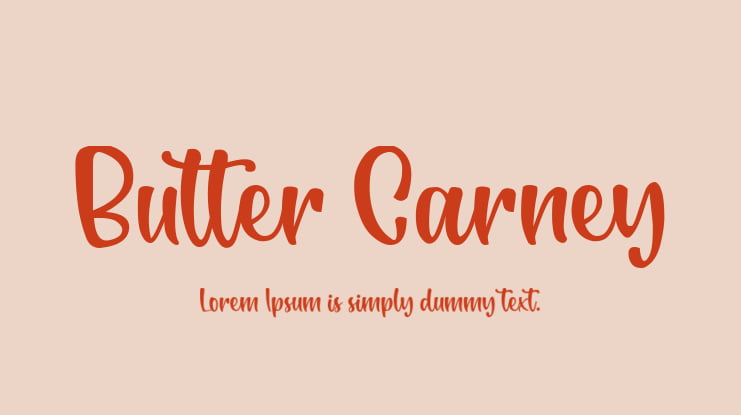 Butter Carney Font