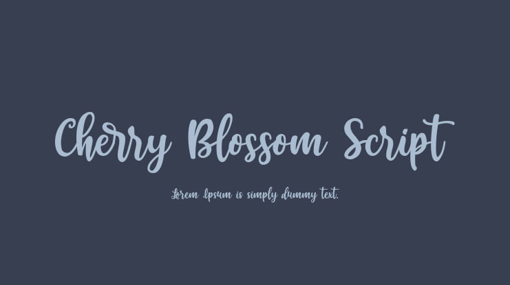 Cherry Blossom Script Font