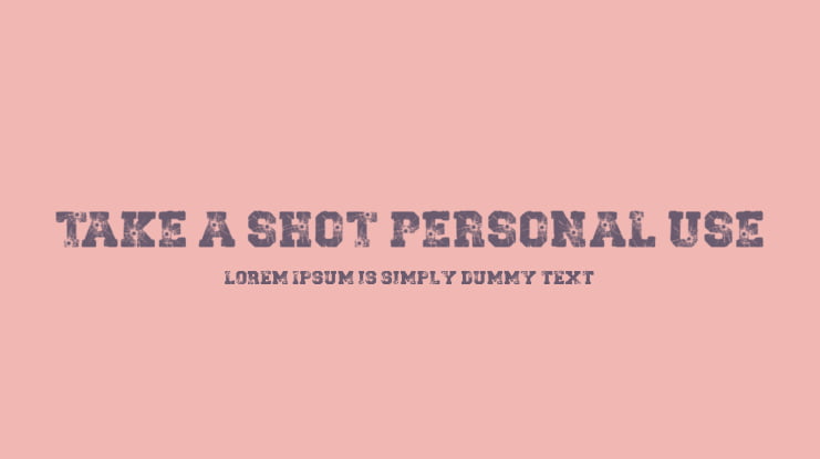 TAKE A SHOT PERSONAL USE Font