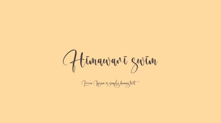 Himawari swim Font