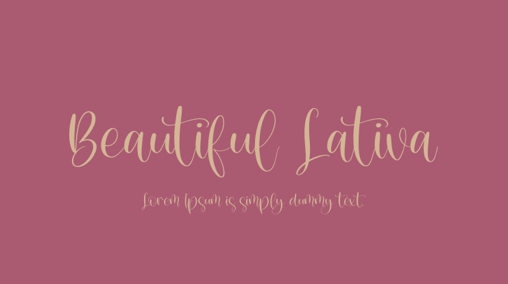 Beautiful Lativa Font