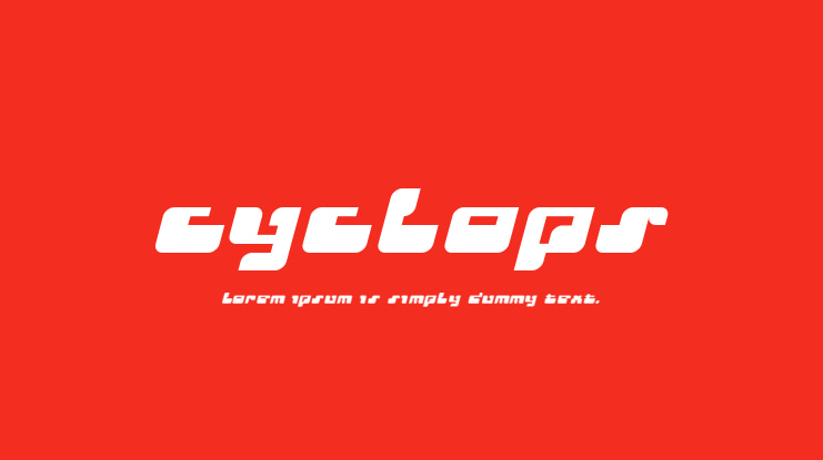 Cyclops Font