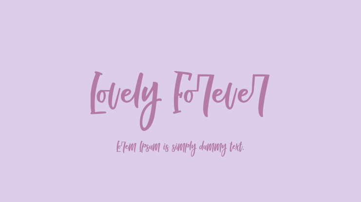 Lovely Forever Font