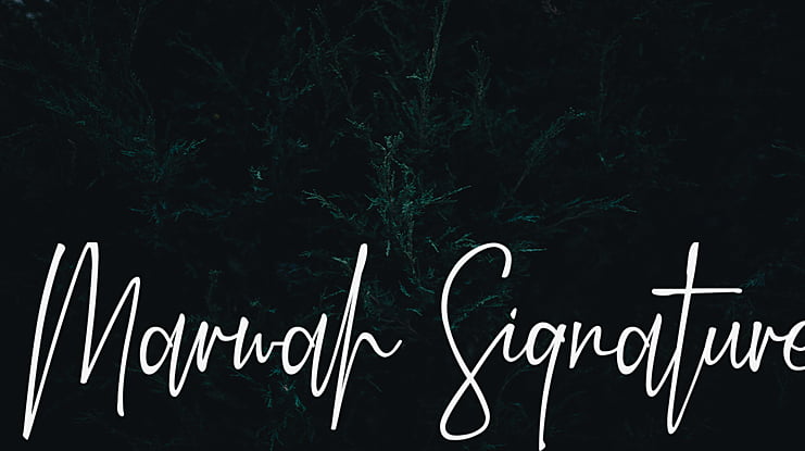Marwah Signature Font