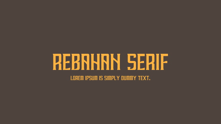 REBAHAN SERIF Font