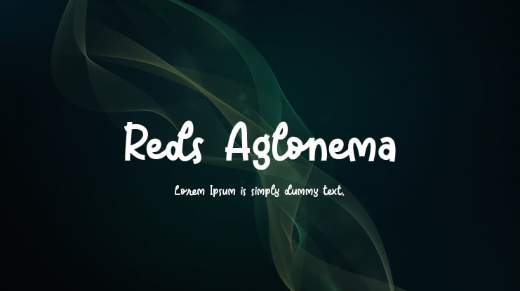 Reds Aglonema Font