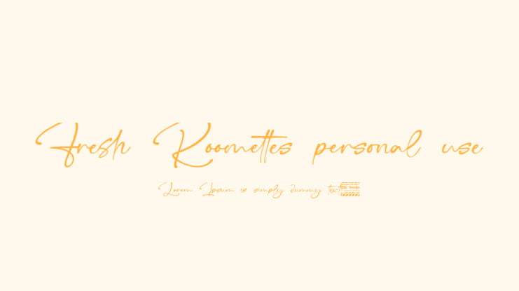 Fresh Roomettes personal use Font