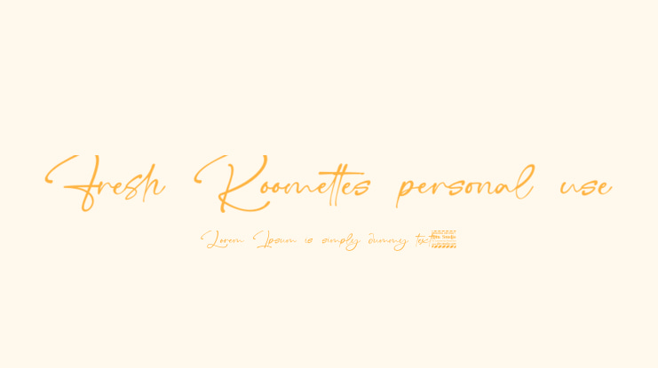 Fresh Roomettes personal use Font