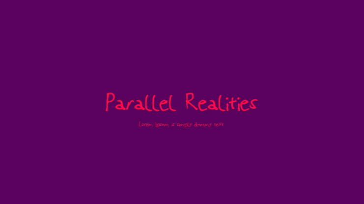 Parallel Realities Font