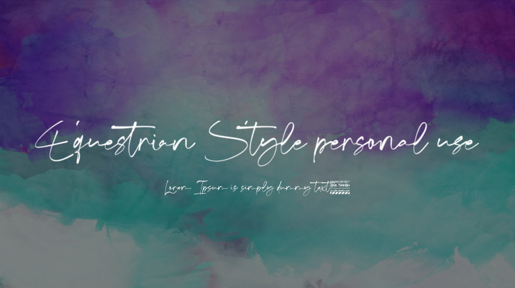 Equestrian Style personal use Font