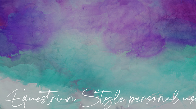 Equestrian Style personal use Font