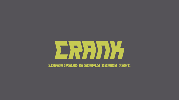 Crank Font
